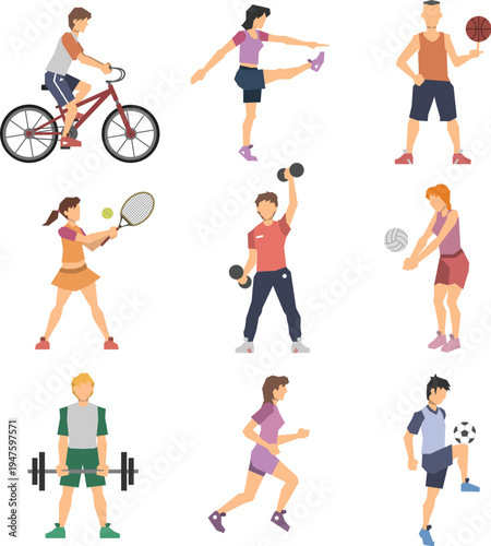 Personal trainer guiding gym session with physical exercises. Individual fitness instructor, sports workout. Professional coach supervision. Fitness training, health exercise