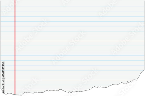 Torn paper set vector design, Ripped torn paper illustration vector background.Torn, ripped torn design, pieces of horizontal black paper with soft shadow squared background.