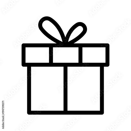Elegant Gift Box Icon for Presents, Celebrations, Holiday Surprises and Special Occasion Giving