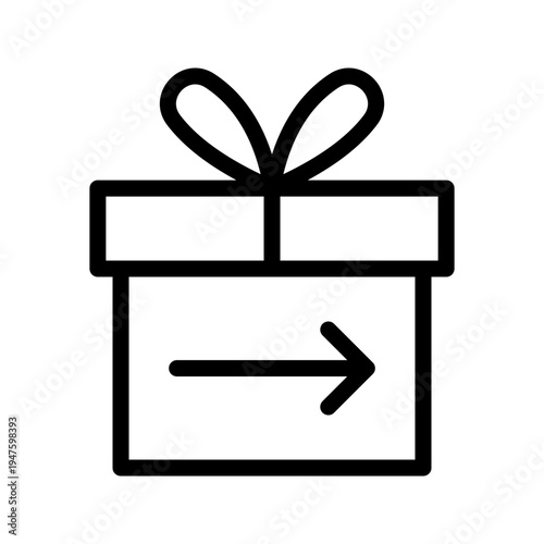 Send Gift Icon for Gifting, Parcel Delivery, and Holiday Presents