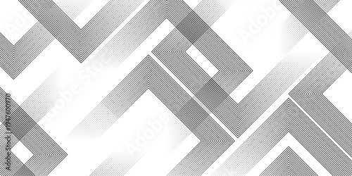 Geometric diagonal oblique vector curve gradient black and white graphic stripe line. Repeated fine diagonal lines Thin slash line stripes diagonal vector elegant background