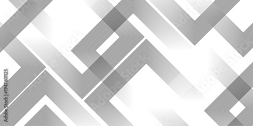 Geometric diagonal oblique vector curve gradient black and white graphic stripe line. Repeated fine diagonal lines Thin slash line stripes diagonal vector elegant background