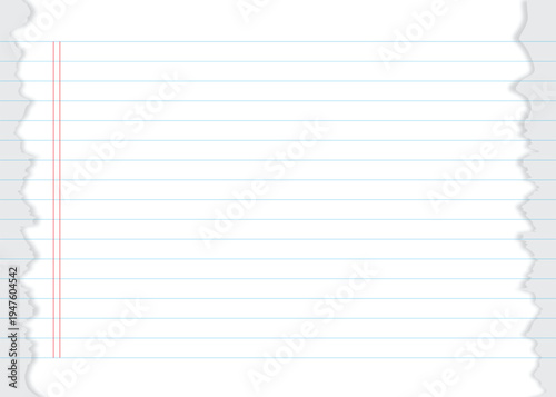 Torn paper set vector design, Ripped torn paper illustration vector background.Torn, ripped torn design, pieces of horizontal black paper with soft shadow squared background.