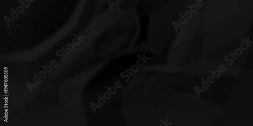 Crumple crushed black paper obsolete rumple craft design. wrinkle ripped creased crumple aged closeup recycled document grunge paper background.