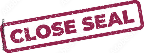Tableau sur toile Official grunge rubber stamp illustration presenting the clear message CLOSE SEA