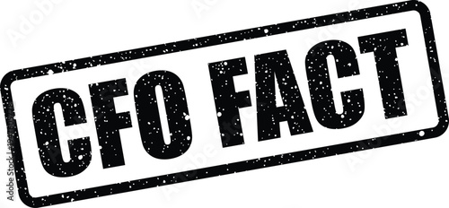 Canvastavla Official grunge rubber stamp impression clearly displaying CFO FACT, perfect for