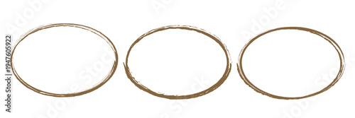 Vector brush strokes circles of paint on white background. Ink hand drawn paint brush circle. Logo, label design element vector illustration. Black abstract circle.