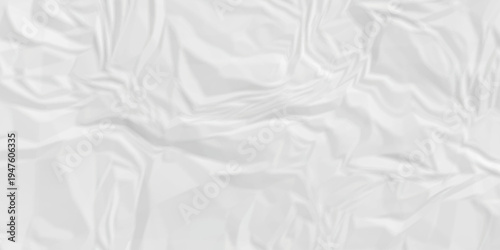 Crumple crushed white paper obsolete rumple craft design. wrinkle ripped cardboard crumple aged closeup recycled document grunge paper background.