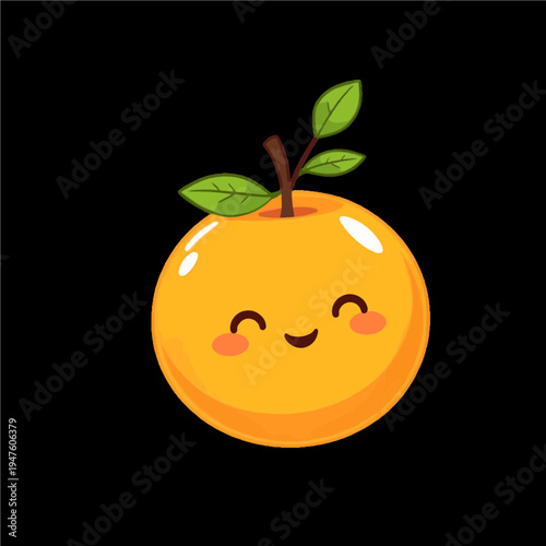 orange fruit vector illustration