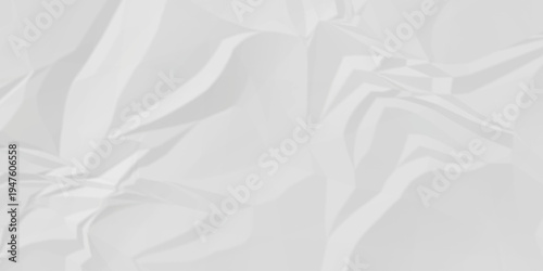 Crumple crushed white paper obsolete rumple craft design. wrinkle ripped cardboard crumple aged closeup recycled document grunge paper background.