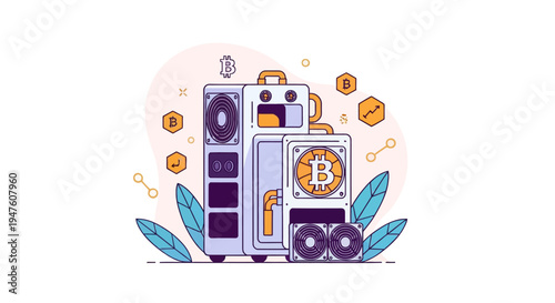Digital Currency Mining and Investment Illustration