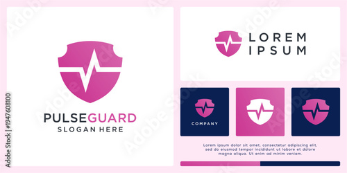 Pulse guard logo design basic healthcare