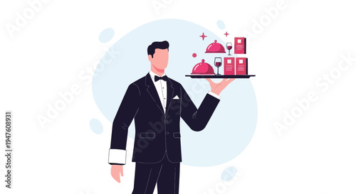 Professional Man in Suit Vector Illustration