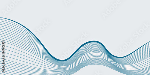 Vector abstract background with dynamic blue waves.