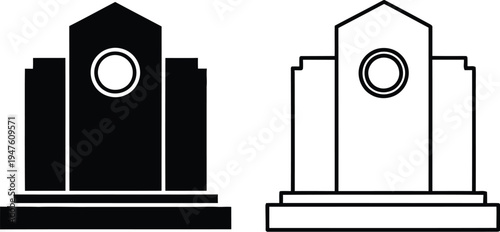 Tombstones and memorials Vector