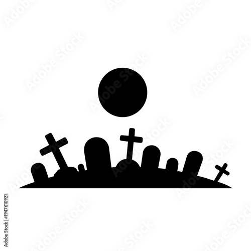 Vector graphic icons for Graveyard