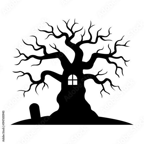 Vector graphic icons for Haunted tree