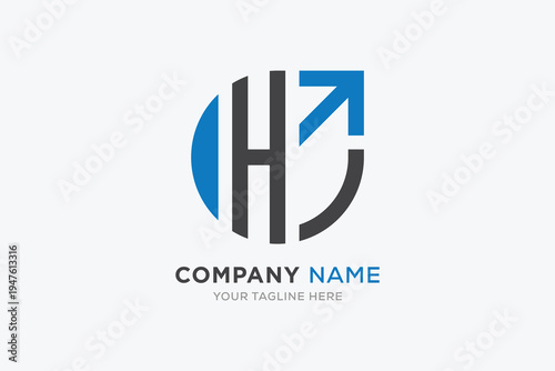 Free Download minimal letter h arrow logo vector design template - GFXLoad