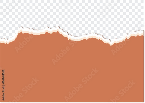 Torn paper set vector design, Ripped torn paper illustration vector background.Torn, ripped torn design, pieces of horizontal black paper with soft shadow squared background.