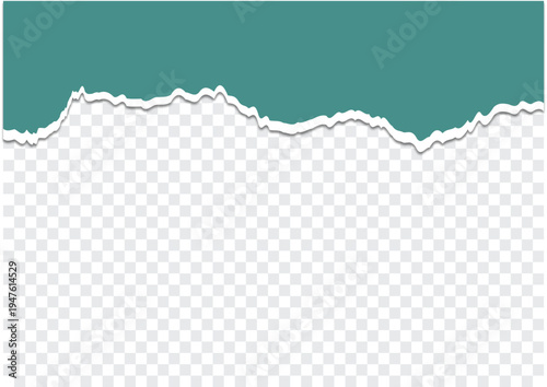 Torn paper set vector design, Ripped torn paper illustration vector background.Torn, ripped torn design, pieces of horizontal black paper with soft shadow squared background.