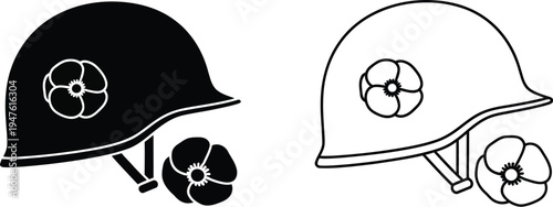 Vintage german helmet badges emblems Vector
