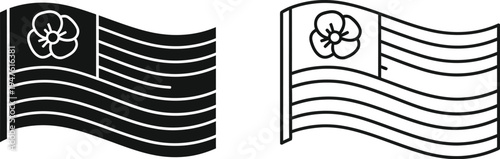 Biohazard flags warning signs Vector