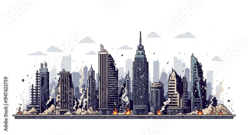 New York City Skyline Illustration.