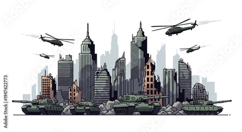 New York City Skyline Illustration.