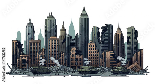 New York City Skyline Illustration.