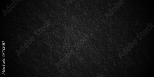 Dark black old wall paper grunge background. black blackboard and chalkboard texture. Dark black concrete wall texture element vintage grunge charcoal paint rough, distress backdrop background.
