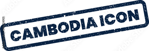 Photos Stylized rectangle stamp vector with Cambodia Icon text representing a significa