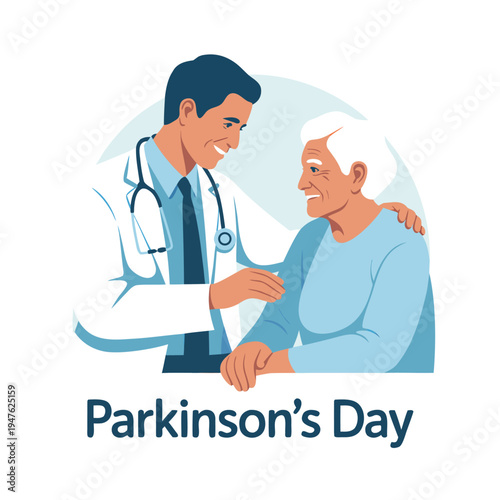 A doctor comforts an elderly woman likely discussing parkinson s disease and treatment options