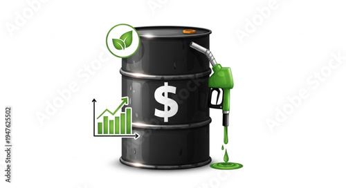 Money Barrel with Green Money.