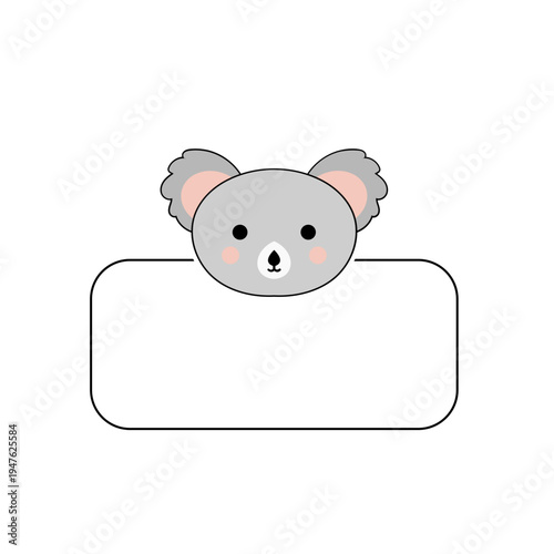 Cute Koala Name Tag Template