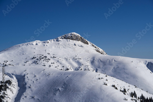 snow covered mountains, Tataru Peak, Bucegi Mountains, Romania 