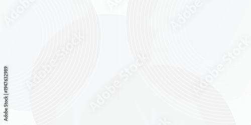 White geometric abstract background overlap layer on bright space with lines effect decoration. Modern graphic design element circles style concept for banner. eps 10
