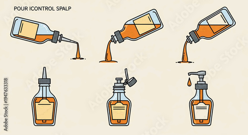 A graphic illustration shows various pouring control methods for soap dispensers.