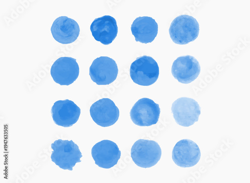 水彩円のフレーム