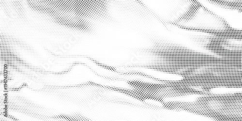 Bold monochrome halftone background of black circular dots forming a radial gradient, centered text FUTURISTIC HALFTONE, modern abstract design with high contrast for digital, data, soundwave visual