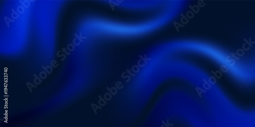 Navy night sky gradient vector background. Dark blue wave graphic wallpaper