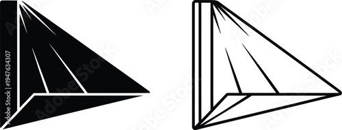 Paper airplanes black white Vector