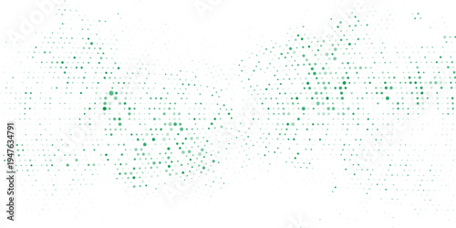 Green Soft Halftone Circle Dot Abstract Vector Background