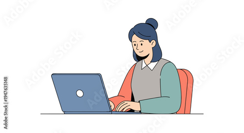 Online Data Protection Concept with Woman Using Laptop
