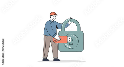 USB Flash Drive Data Encryption Security with Padlock