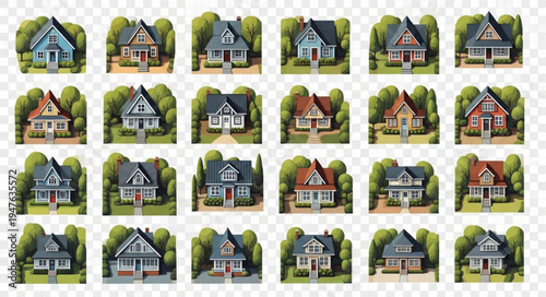 Collection of Charming Houses - A Variety of Architectural Styles.