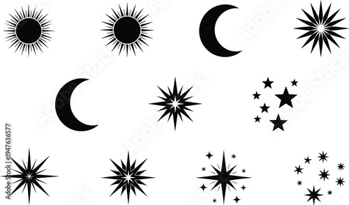 Set of professional black and white hand click icons representing touch gestures and digital interaction, isolated on white background, vector elements for web design.