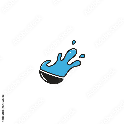 Water Splash Logo Concept vector illustration