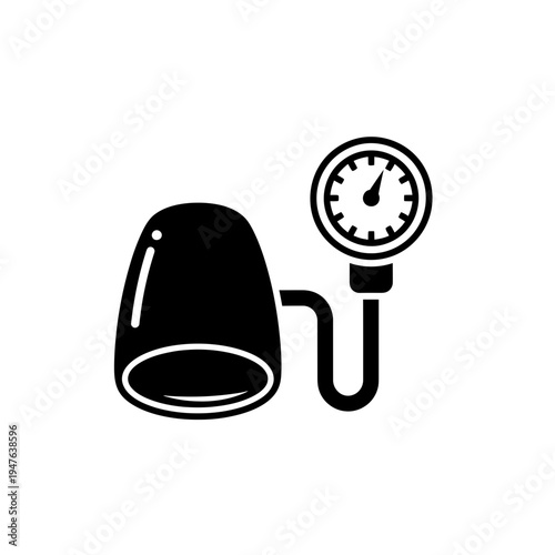 Blood Pressure Monitor Icon Sphygmomanometer Symbol vector illustration