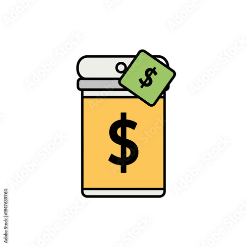 Expensive Medicine Concept Icon vector illustration