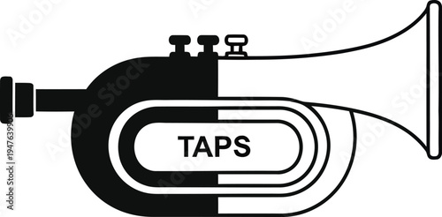 Taps musical trumpet instrument Vector